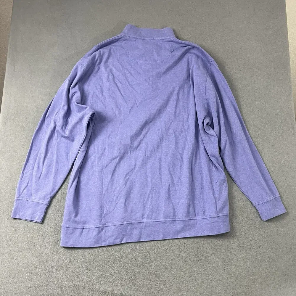 Peter Millar Sweater Mens Size 4XLT Purple Perth 1/4 Quarter Zip Golf Pullover